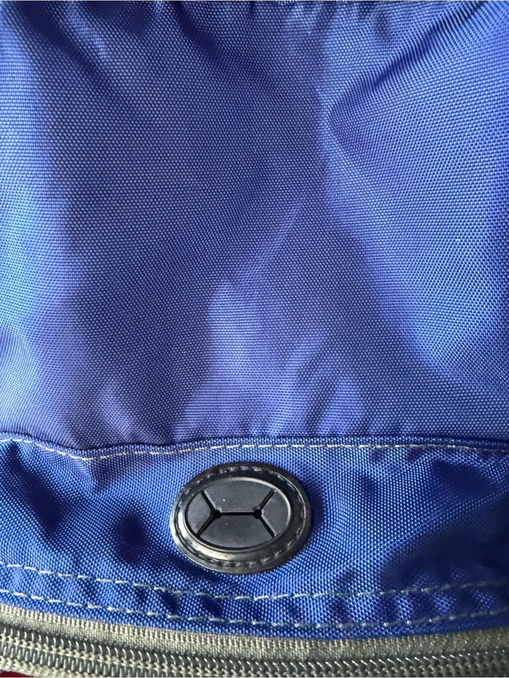L.L. Bean Blue Deluxe Backpack Tan Accents 3M Scotchlite Reflective Multi Pocket